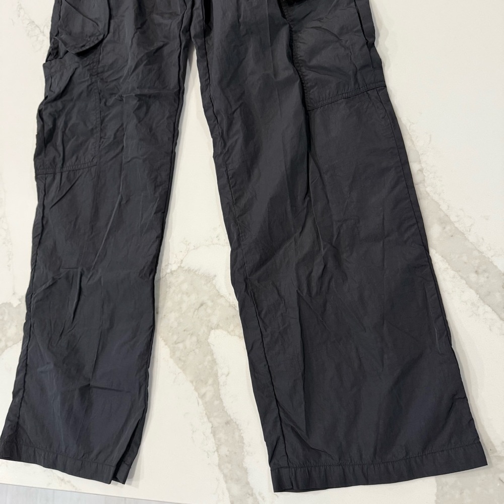 Princess Polly Flossie Parachute Pants Women’s 4 Black Cargo Pockets 100% Nylon - Picture 5 of 10